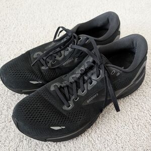 Brooks Ghost 15 Men's Size 12 Running Shoes Gym Sneakers Triple Black1103934D020